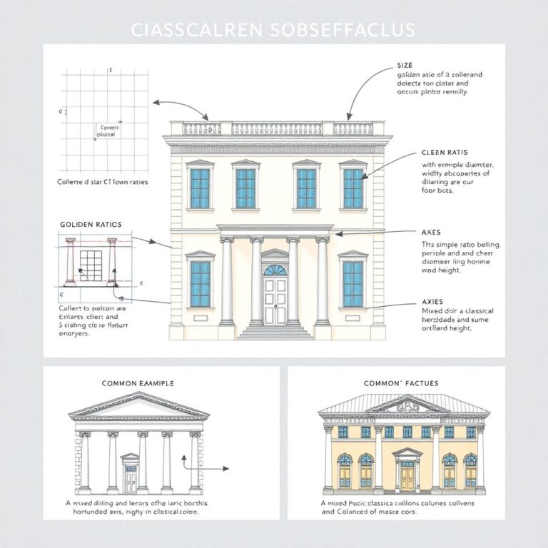 Классическая архитектура: принципы гарнитуры, пропорций и симметрии