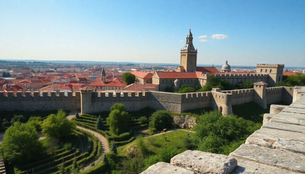 Средневековые города: городские стены и крепостные сооружения - иллюстрация