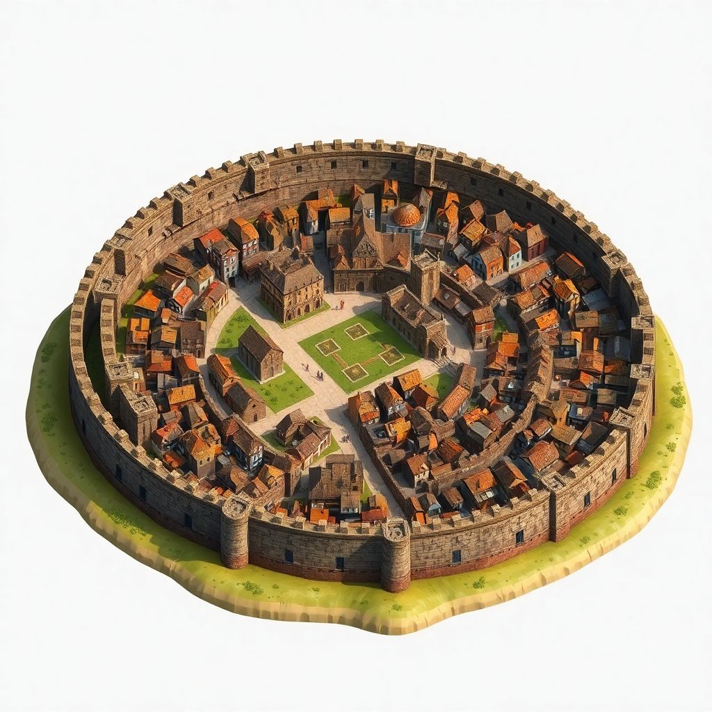 Средневековые города: городские стены и крепостные сооружения Европы