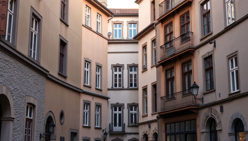 Сохранение исторического духа через фасады зданий - иллюстрация