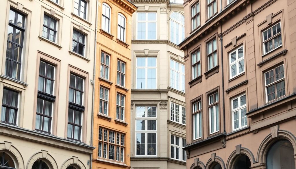 Сохранение исторического духа через фасады зданий - иллюстрация