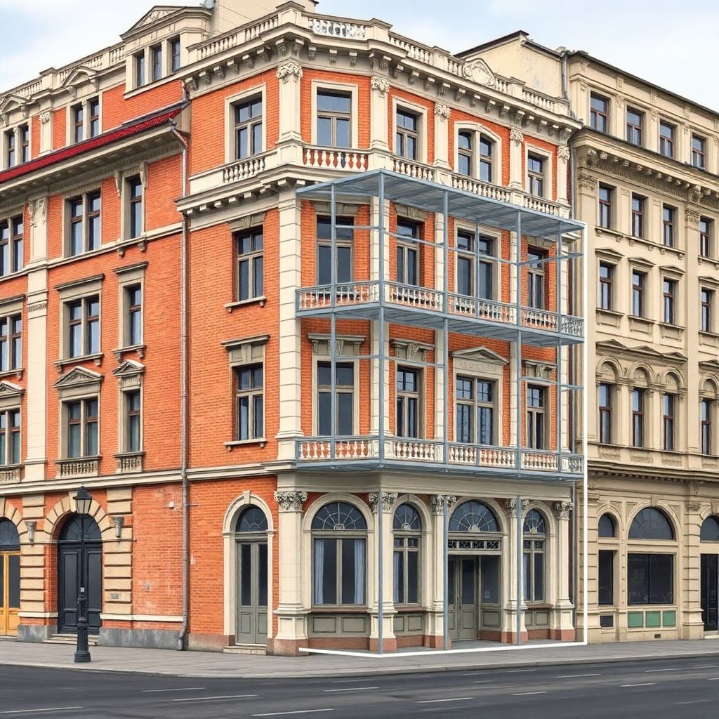 Металлические конструкции в фасадах исторических зданий: особенности и применение