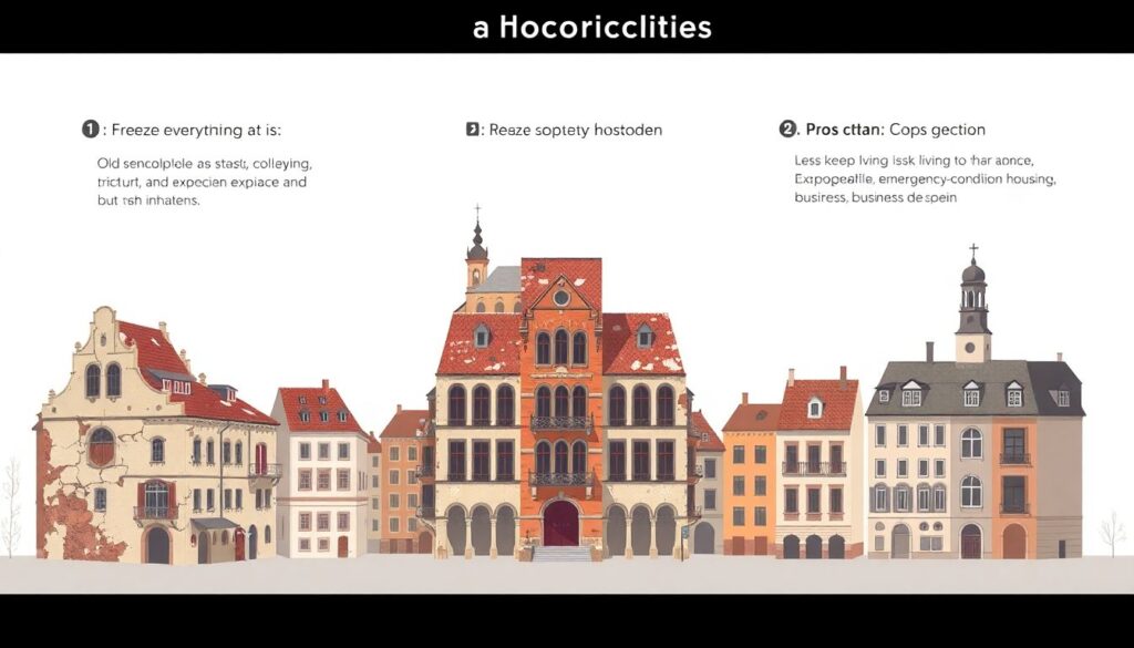 Исторические города: архитектурные ленты и их реконструкция - иллюстрация